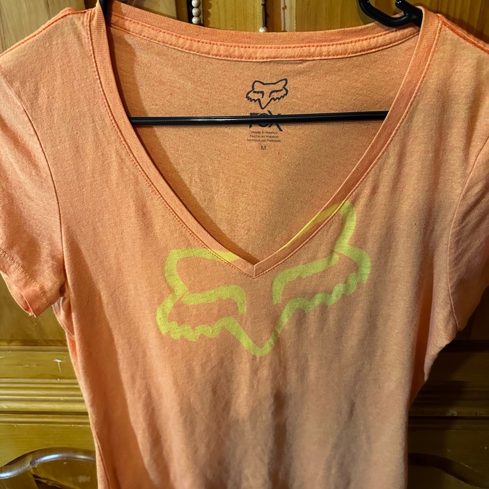 Fox Racing Orange V-Neck T-Shirt